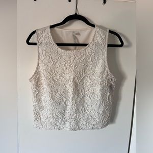 Lauren Conrad Cropped Dress Shirt - Medium